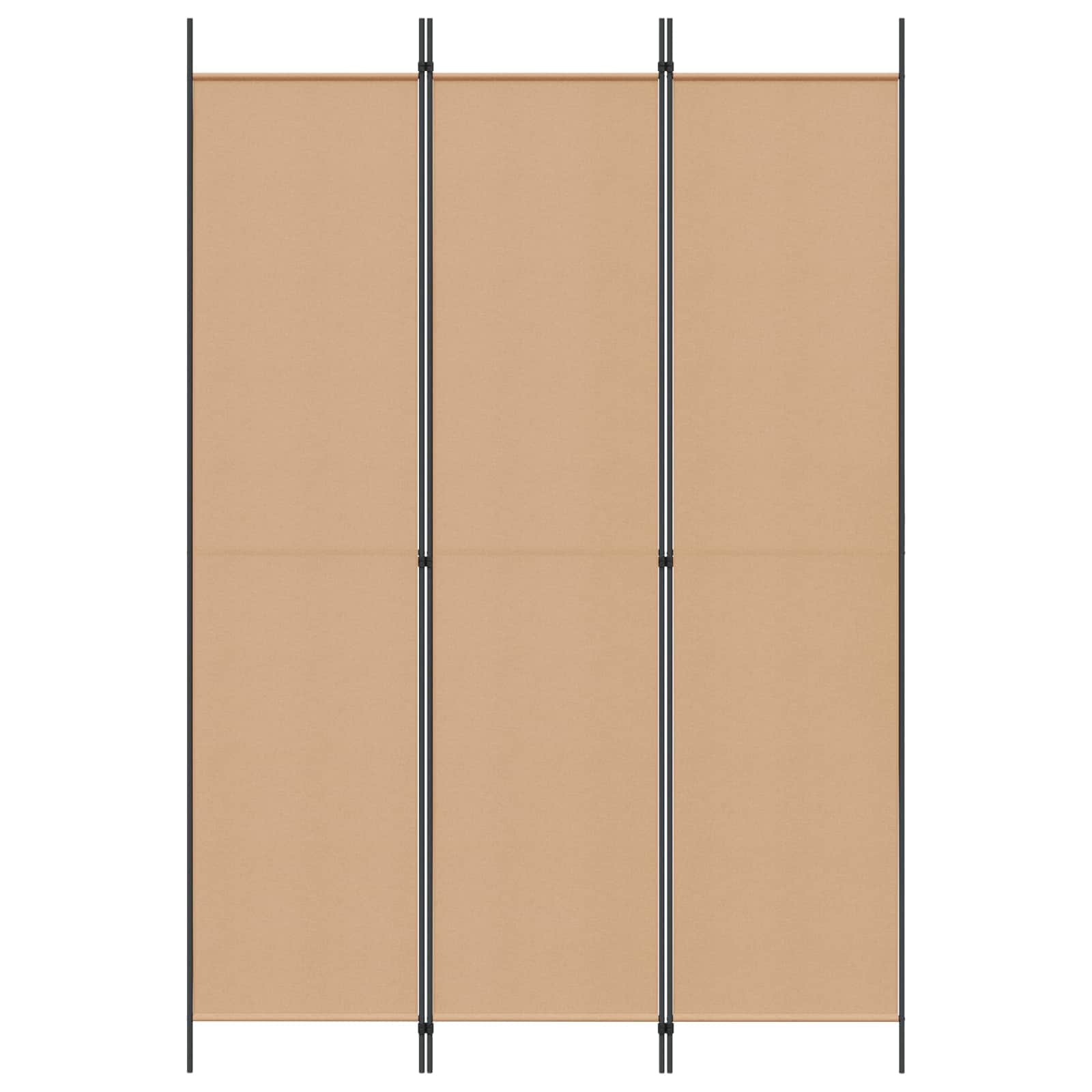 3-Panelový Rozdělovací Stěna Béžová 150 X 220 Cm Textil