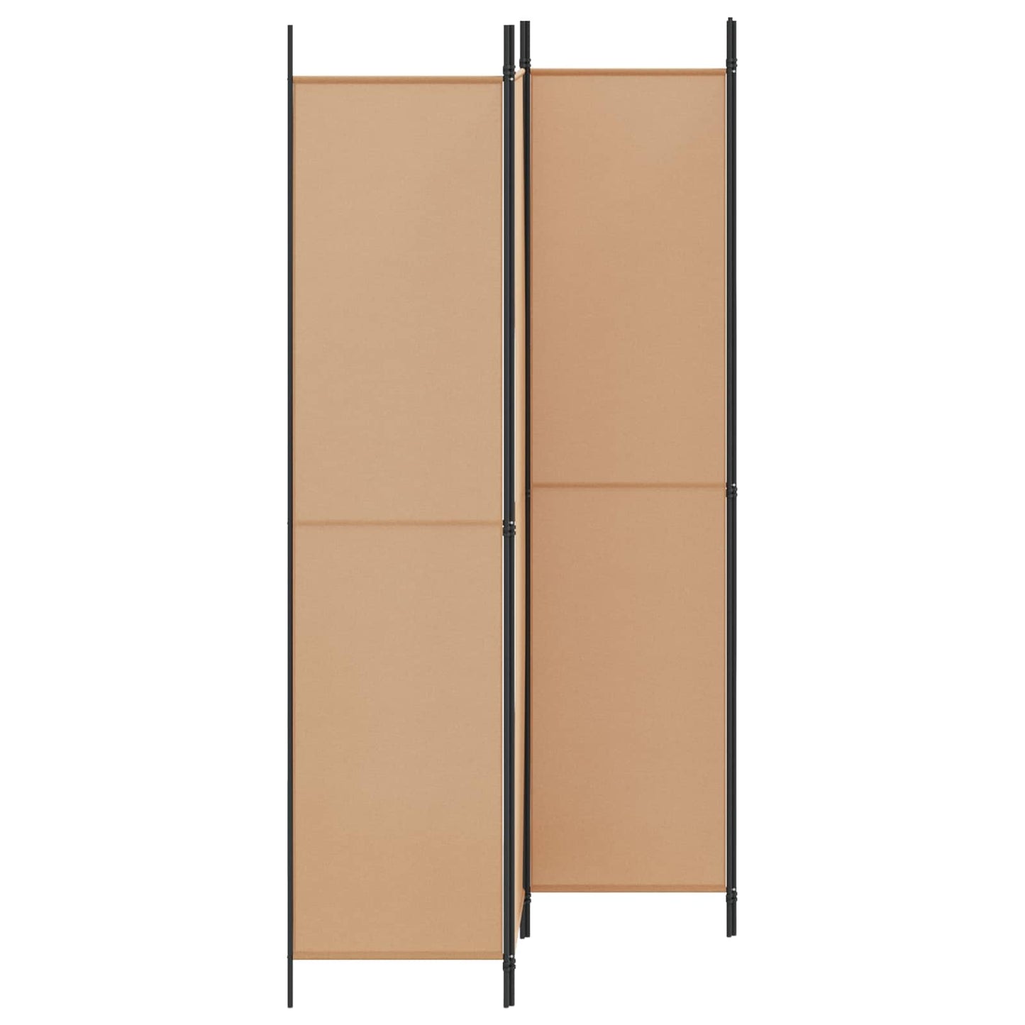 4-Panelový Pokojový Paravan Béžová 200 X 220 Cm Textil