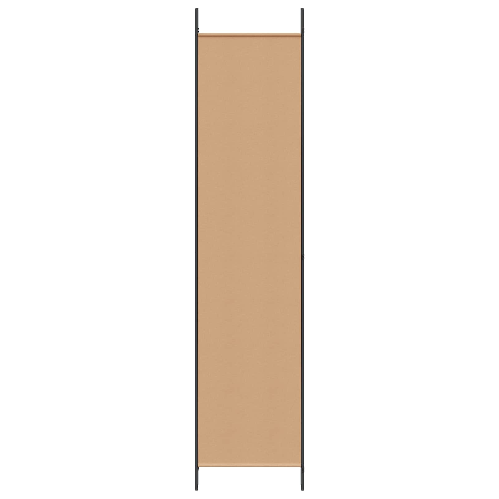 5-Panelový Paravan Béžová 250 X 220 Cm Textil