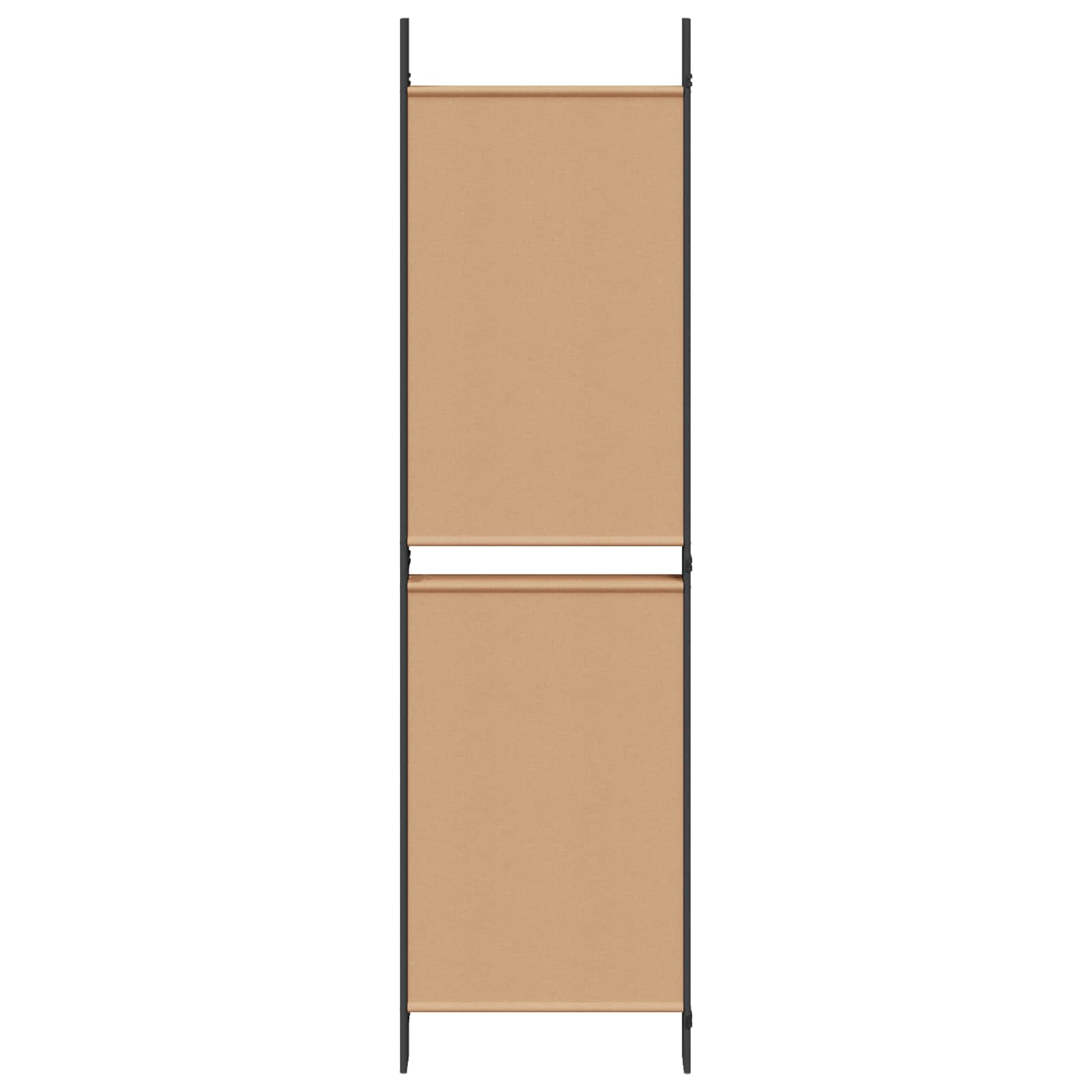 5-Panelový Paravan Béžová 250 X 180 Cm Textil