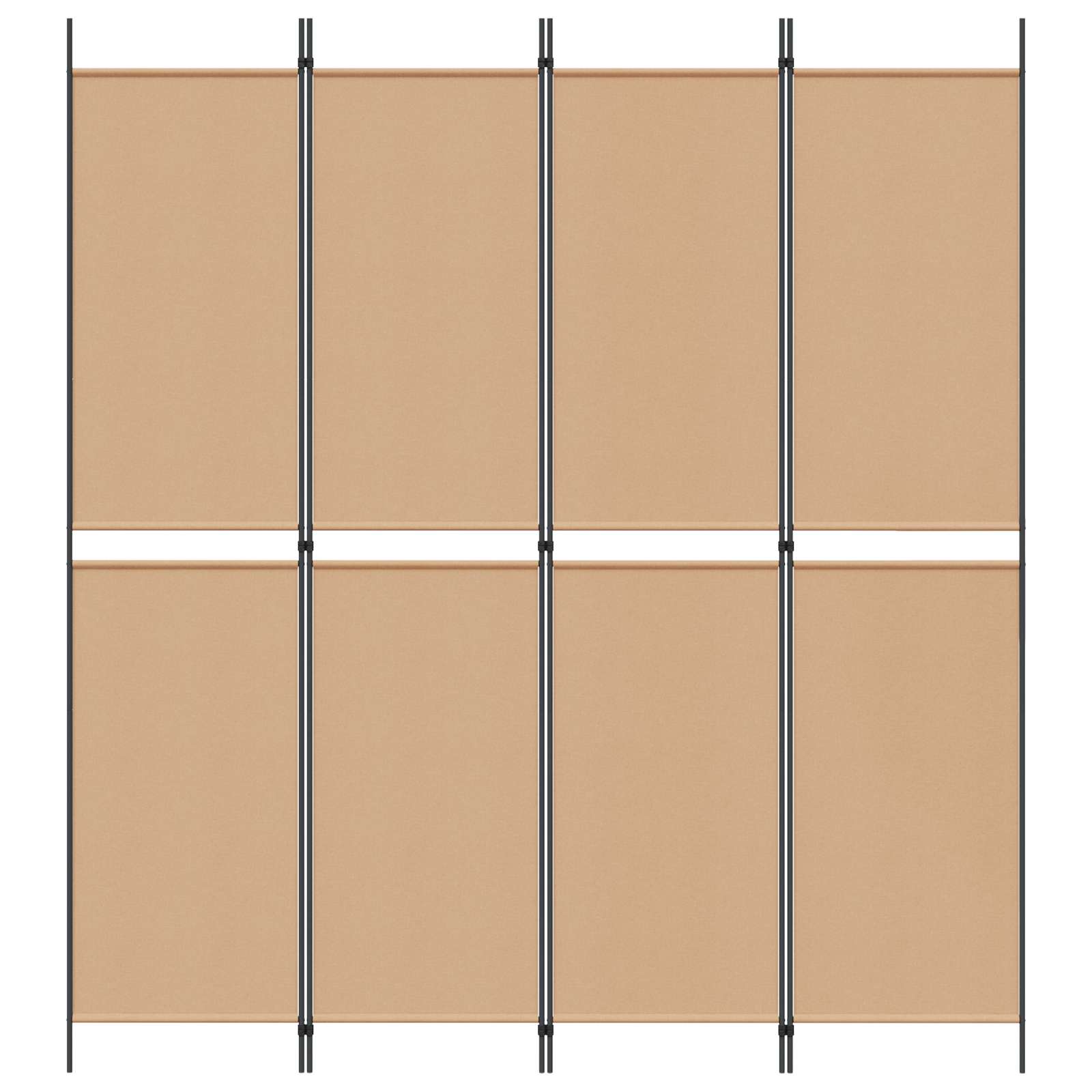 4-Panelový Rozdělovací Paravan Béžová 200 X 220 Cm Textil