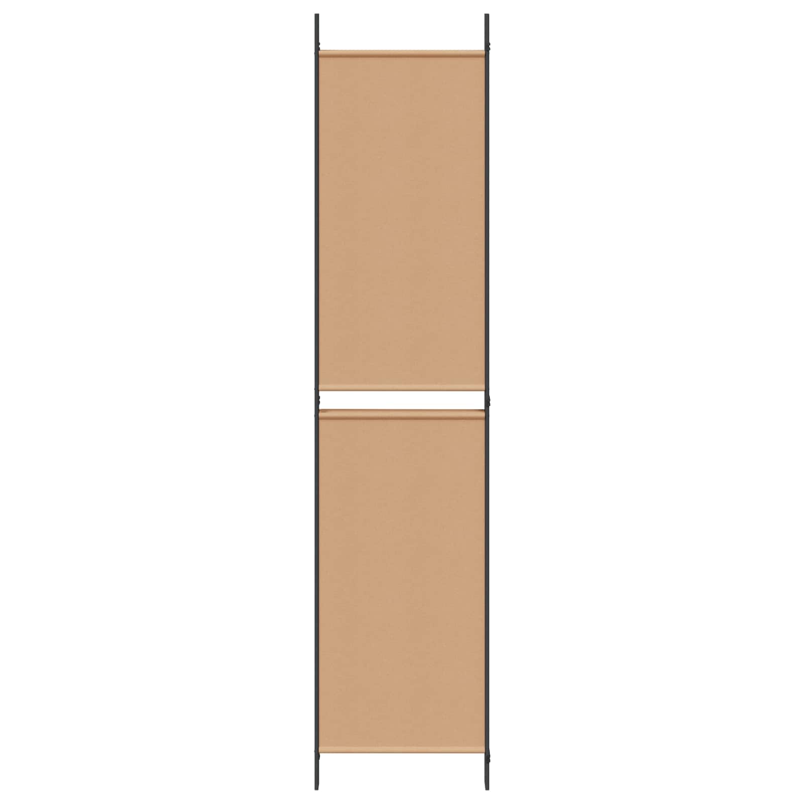 4-Panelový Rozdělovací Paravan Béžová 200 X 220 Cm Textil