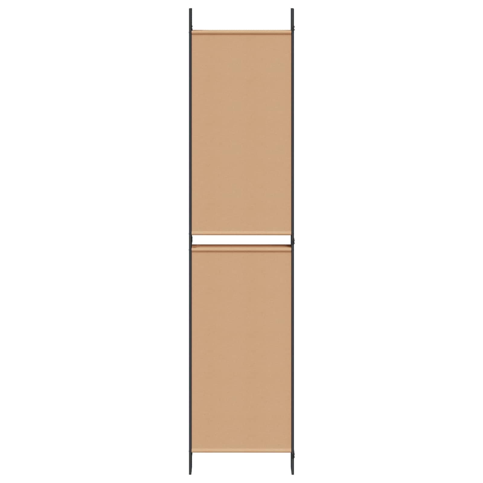 6-Panelový Dělící Paravan Béžová 300 X 220 Cm Textil