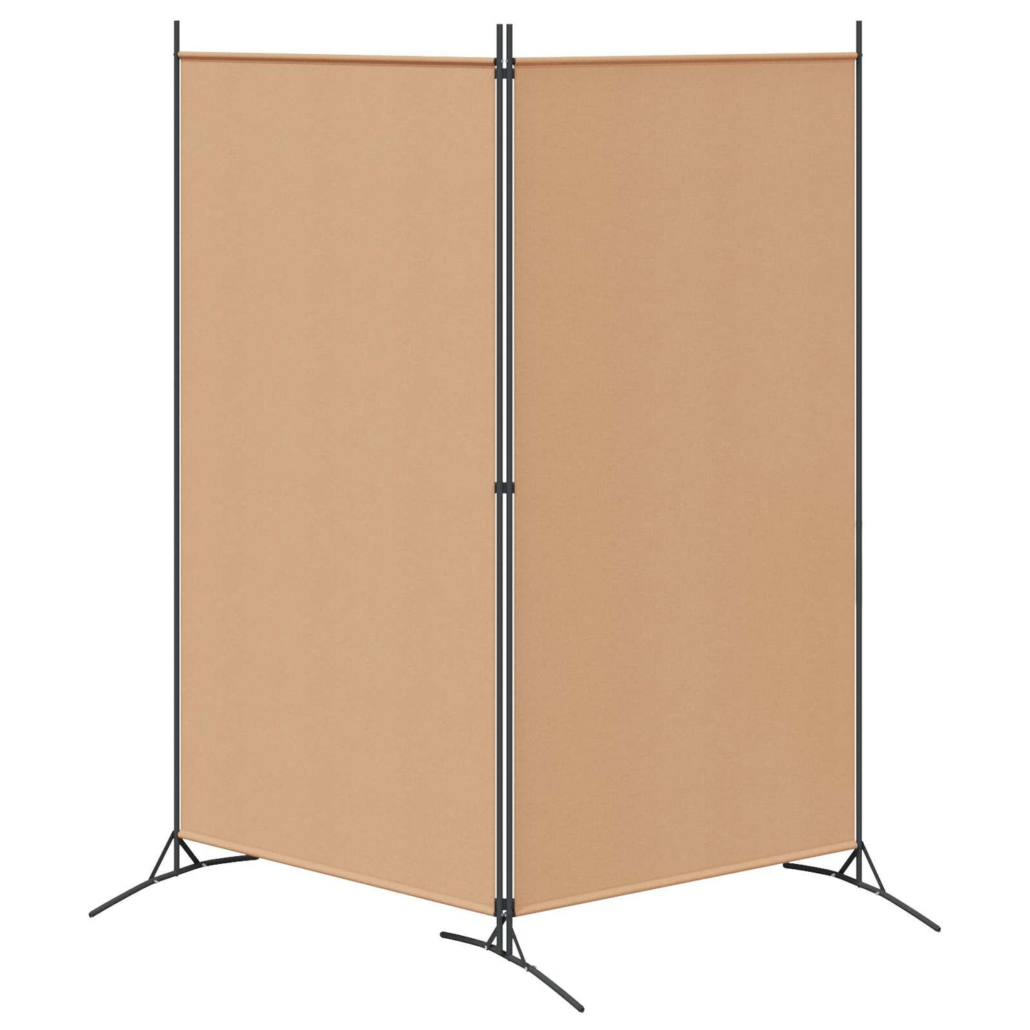 2-Dílný Rozdělovač Pokojů Béžová 175 X 180 Cm Textil