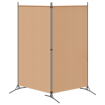 2-Dílný Rozdělovač Pokojů Béžová 175 X 180 Cm Textil