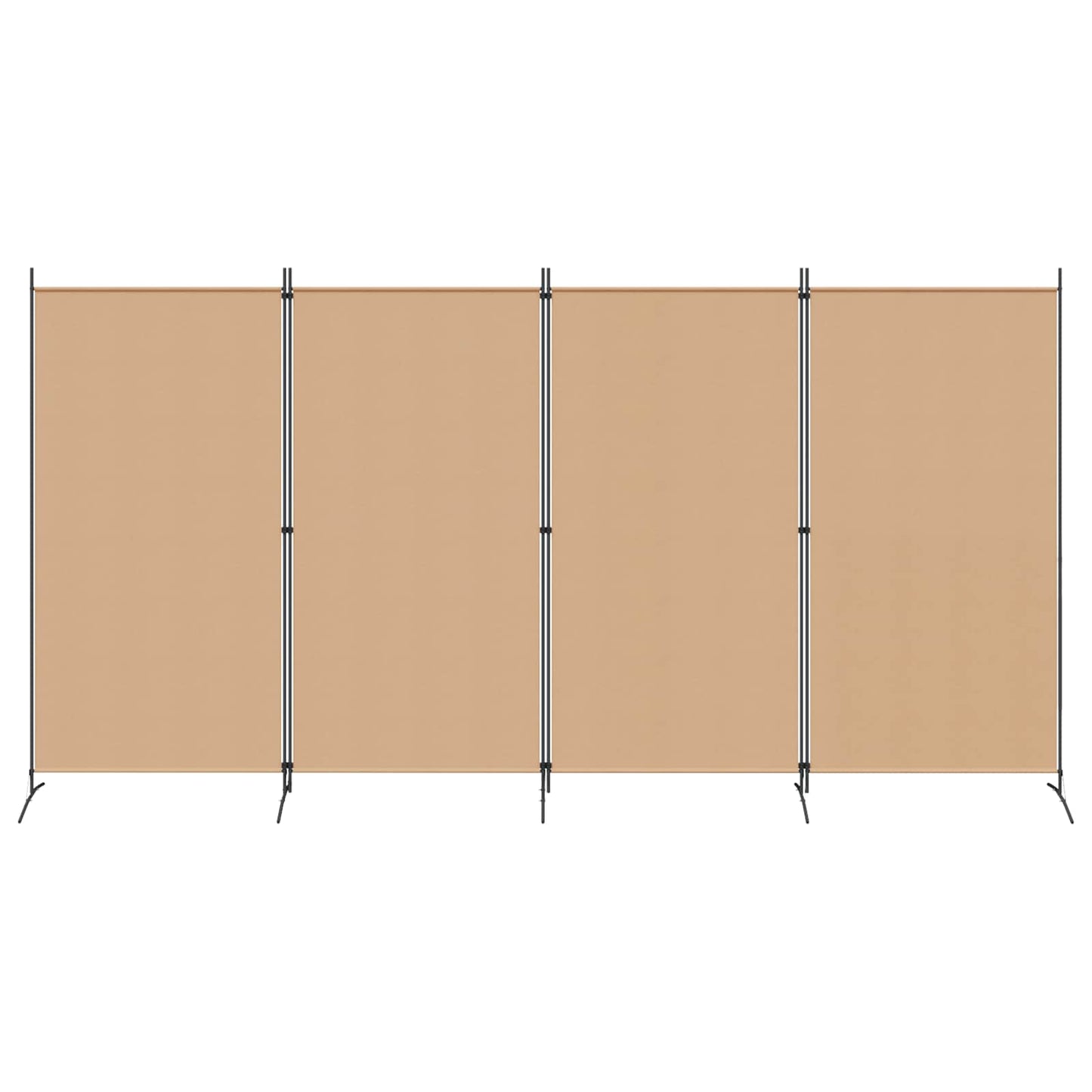 4-Panelový Pokojový Paravan Béžová 346 X 180 Cm Textil
