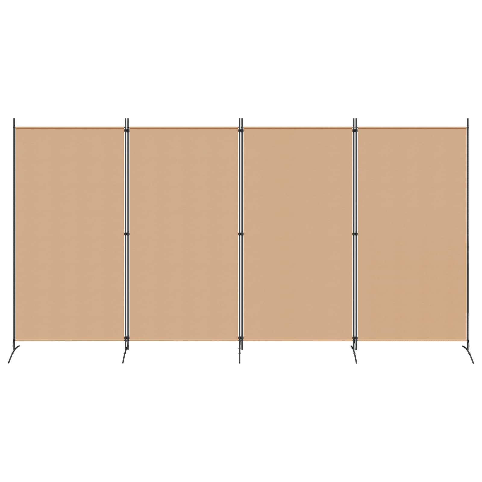 4-Panelový Pokojový Paravan Béžová 346 X 180 Cm Textil