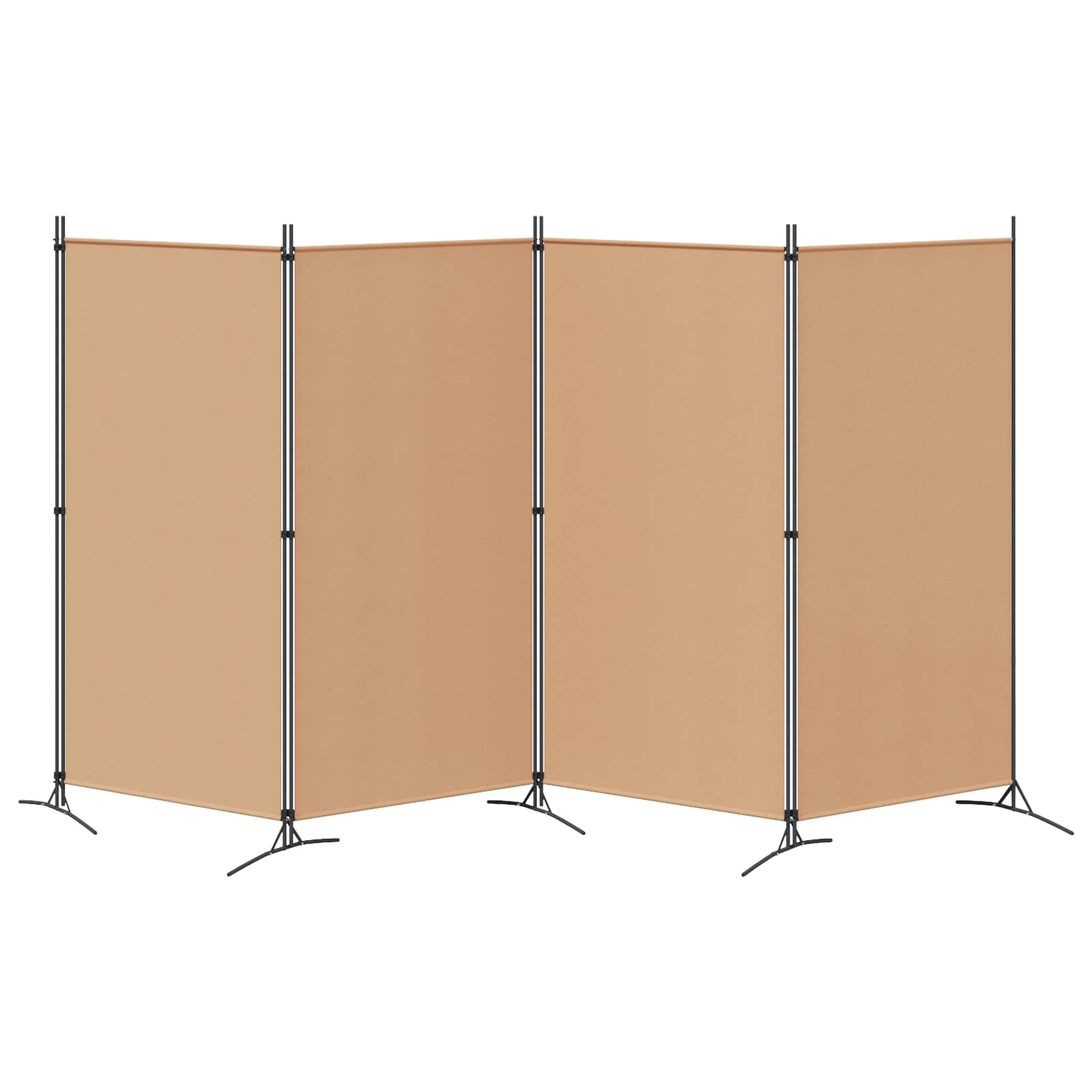 4-Panelový Pokojový Paravan Béžová 346 X 180 Cm Textil