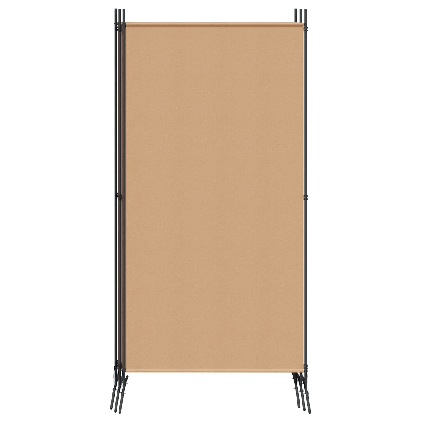 5-Panelový Paravan Béžová 433 X 180 Cm Textil