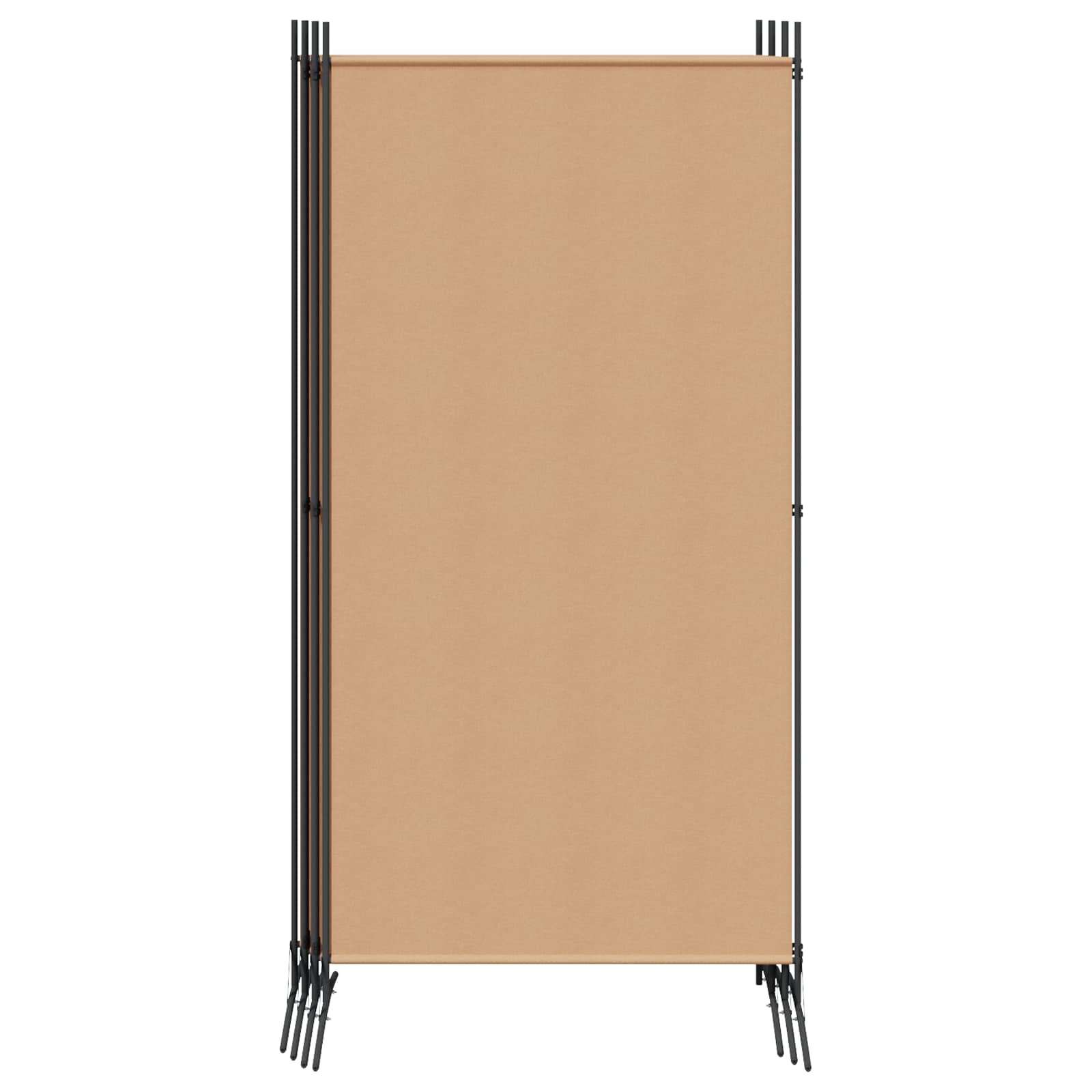 6-Panelový Dělící Paravan Béžová 520 X 180 Cm Textil