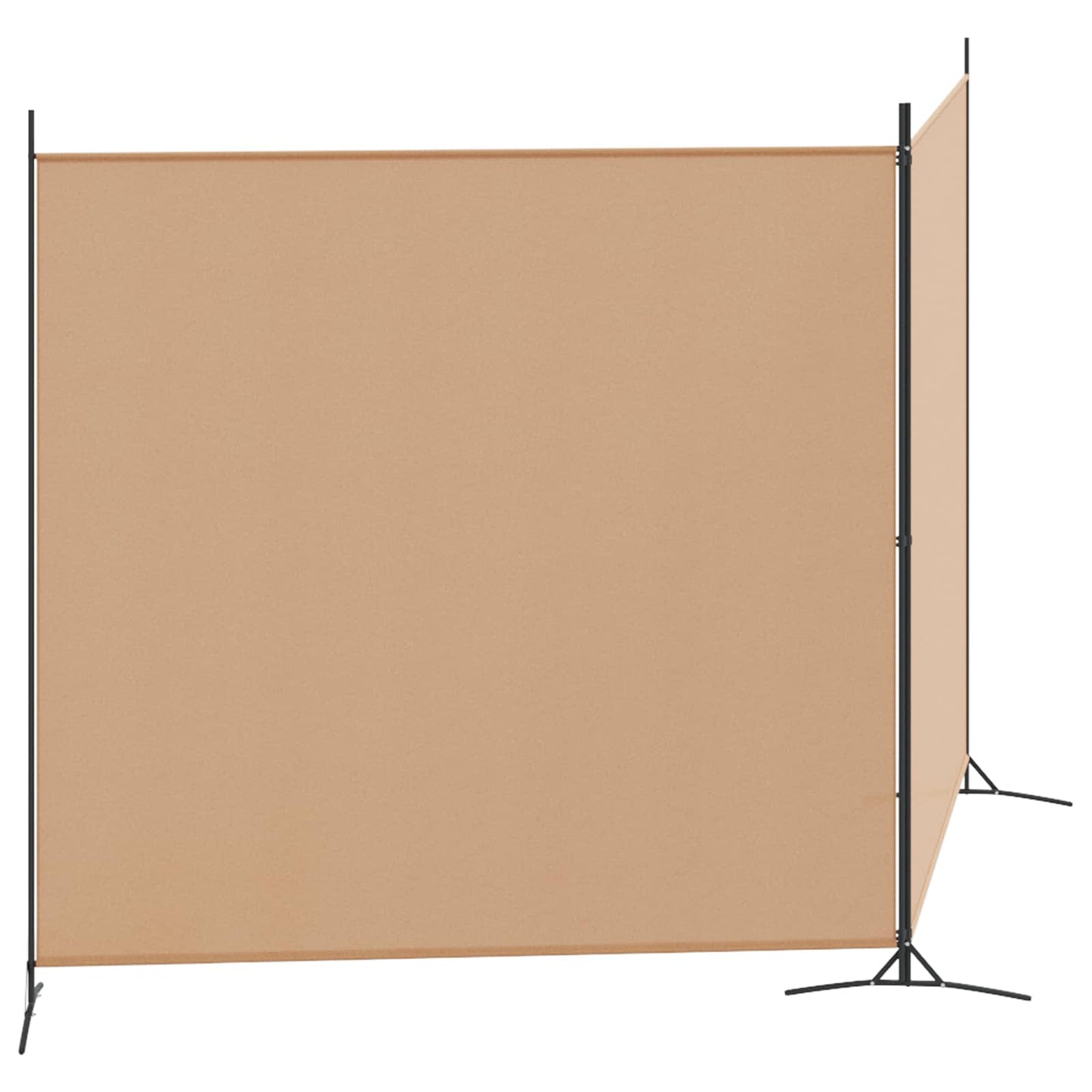 2-Dílný Rozdělovač Pokojů Béžová 348 X 180 Cm Textil