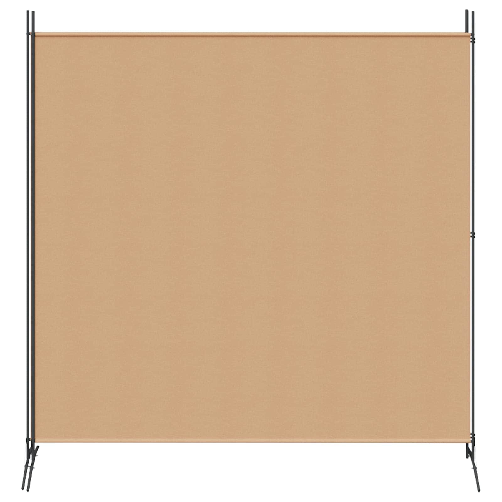 2-Dílný Rozdělovač Pokojů Béžová 348 X 180 Cm Textil