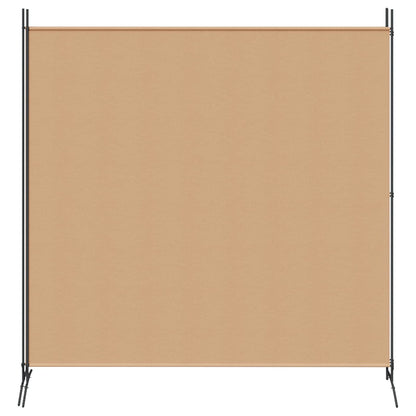 2-Dílný Rozdělovač Pokojů Béžová 348 X 180 Cm Textil