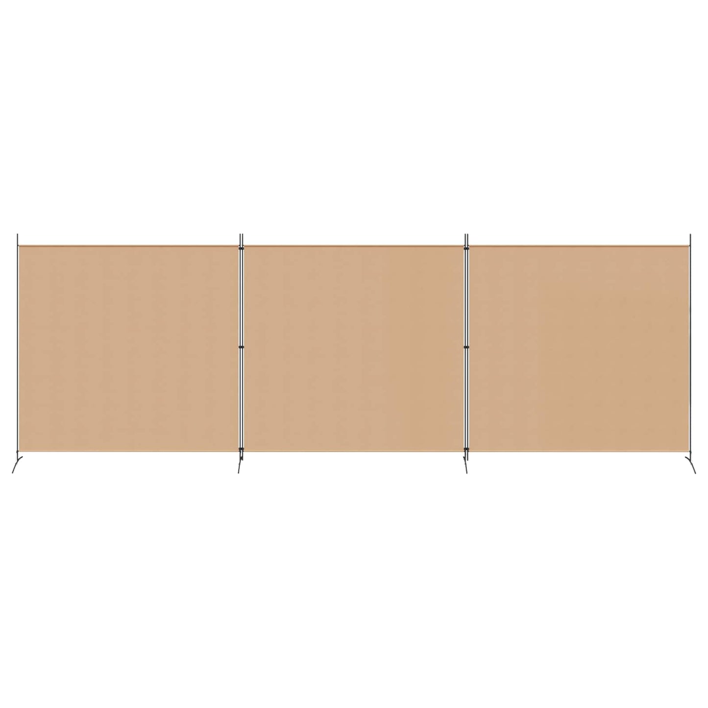 4-Panelový Pokojový Paravan Béžová 525 X 180 Cm Textil