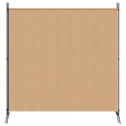 4-Panelový Pokojový Paravan Béžová 525 X 180 Cm Textil