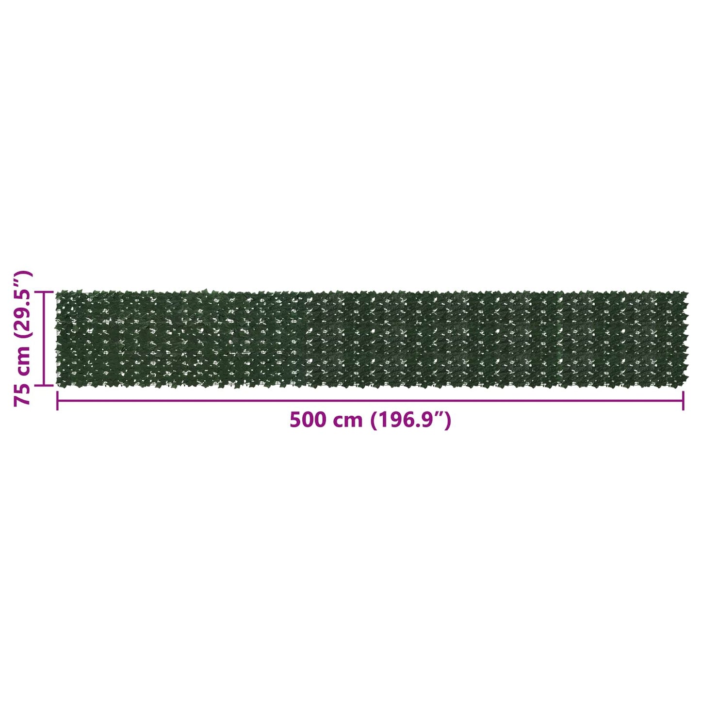 Clona Na Balkon S Listy Tmavě Zelená 500 X 75 Cm