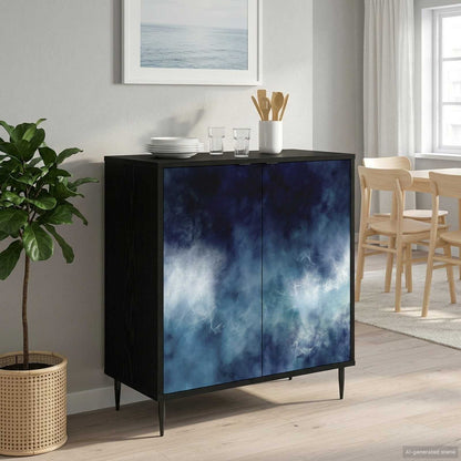 Servírovací Skříň Rhenen Černý Dub 69 X 33 X 76 Cm