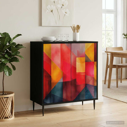 Servírovací Skříň Rhenen Černý Dub 69 X 33 X 76 Cm
