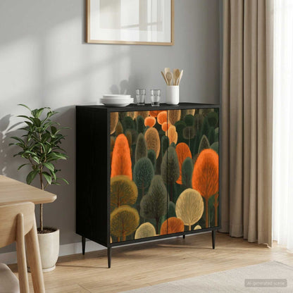 Servírovací Skříň Rhenen Černý Dub 69 X 33 X 76 Cm