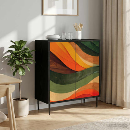 Servírovací Skříň Rhenen Černý Dub 69 X 33 X 76 Cm