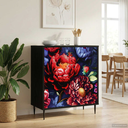 Servírovací Skříň Rhenen Černý Dub 69 X 33 X 76 Cm