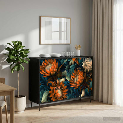 Servírovací Skříň Rhenen Černý Dub 102 X 33 X 76 Cm