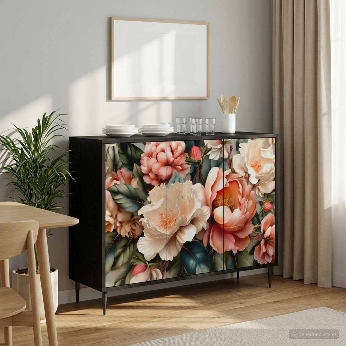 Servírovací Skříň Rhenen Černý Dub 102 X 33 X 76 Cm