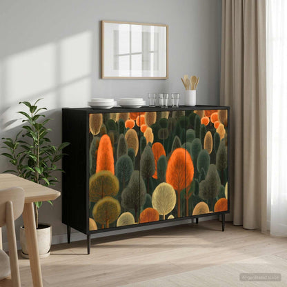Servírovací Skříň Rhenen Černý Dub 102 X 33 X 76 Cm