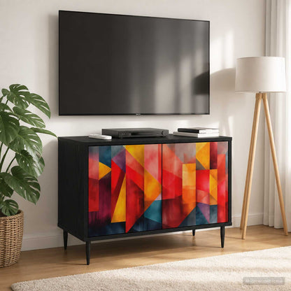 Televizní Skříň Rhenen 69 X 33 X 50,5 Cm Černý Dub