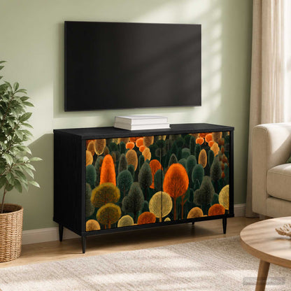 Televizní Skříň Rhenen 69 X 33 X 50,5 Cm Černý Dub