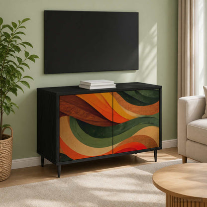 Televizní Skříň Rhenen 69 X 33 X 50,5 Cm Černý Dub