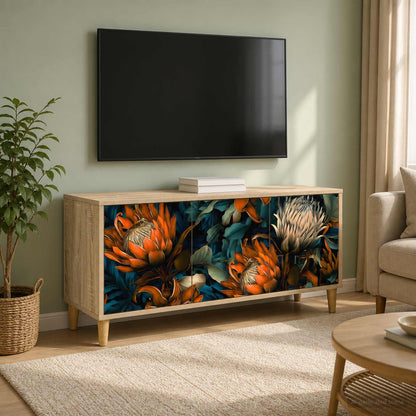 Televizní Skříň Rhenen 102 X 33 X 50 Cm Sonoma Kompozitní Dřevo
