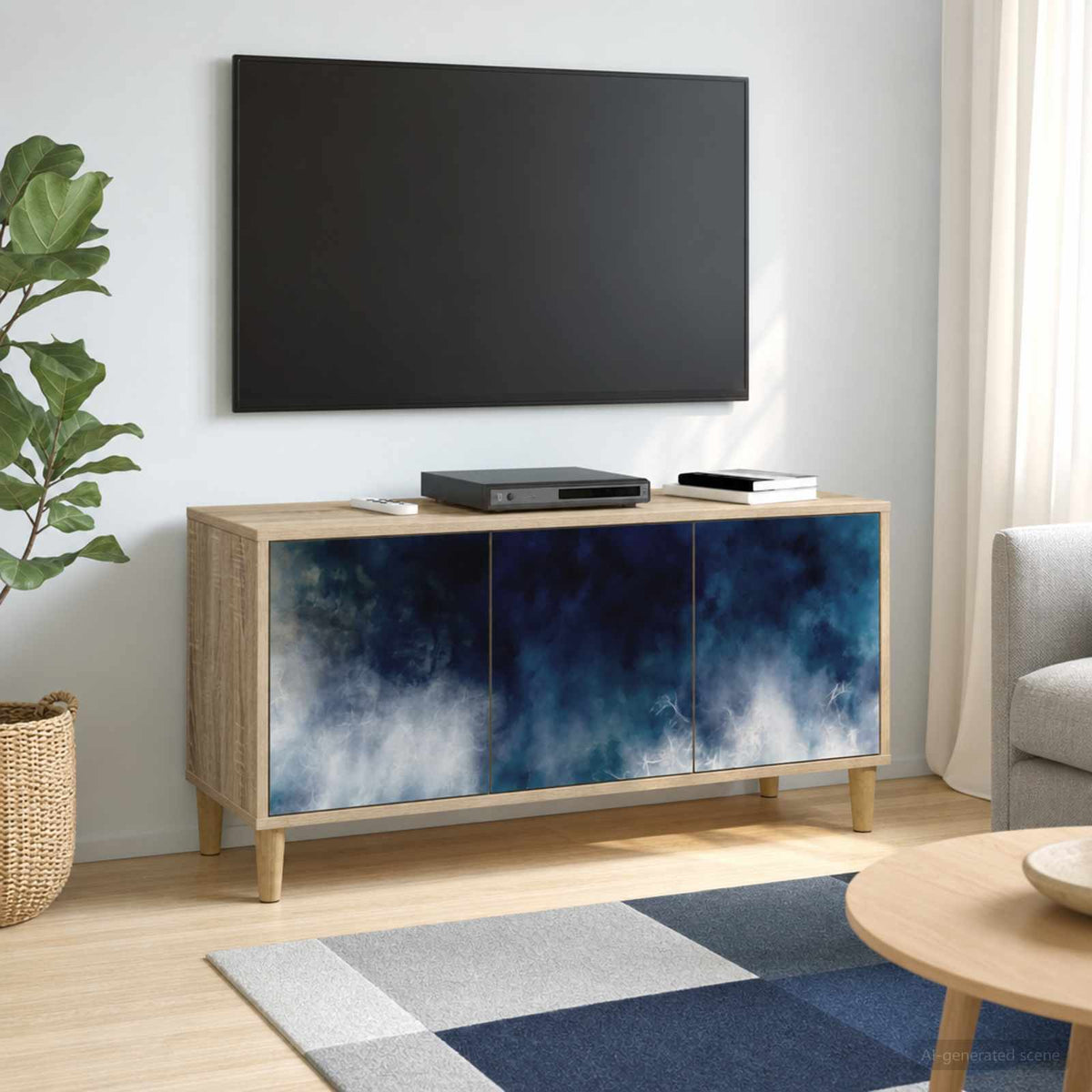 Televizní Skříň Rhenen 102 X 33 X 50 Cm Sonoma Kompozitní Dřevo