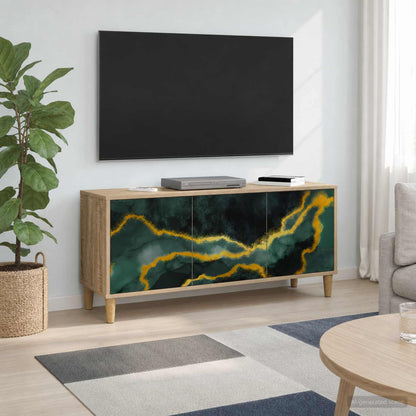Televizní Skříň Rhenen 102 X 33 X 50 Cm Sonoma Kompozitní Dřevo