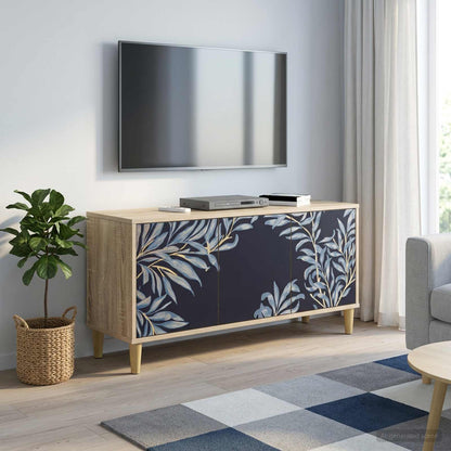 Televizní Skříň Rhenen 102 X 33 X 50 Cm Sonoma Kompozitní Dřevo