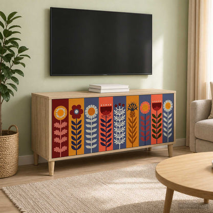 Televizní Skříň Rhenen 102 X 33 X 50 Cm Sonoma Kompozitní Dřevo