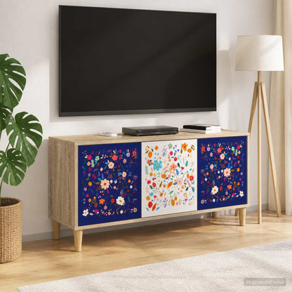 Televizní Skříň Rhenen 102 X 33 X 50 Cm Sonoma Kompozitní Dřevo