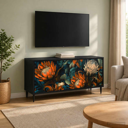 Televizní Skříň Rhenen 102 X 33 X 51 Cm Černý Dub