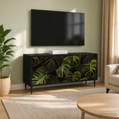 Televizní Skříň Rhenen 102 X 33 X 51 Cm Černý Dub