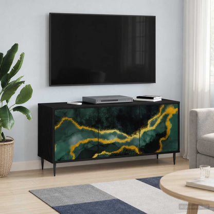 Televizní Skříň Rhenen 102 X 33 X 51 Cm Černý Dub