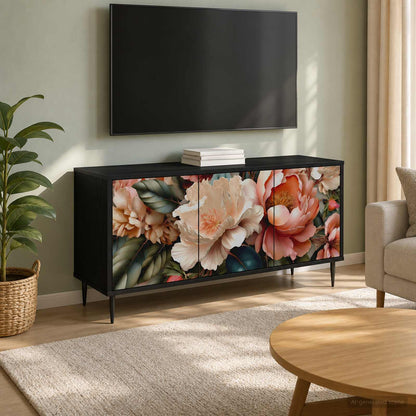 Televizní Skříň Rhenen 102 X 33 X 51 Cm Černý Dub