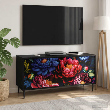 Televizní Skříň Rhenen 102 X 33 X 51 Cm Černý Dub