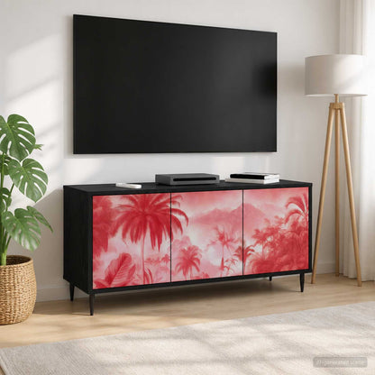 Televizní Skříň Rhenen 102 X 33 X 51 Cm Černý Dub