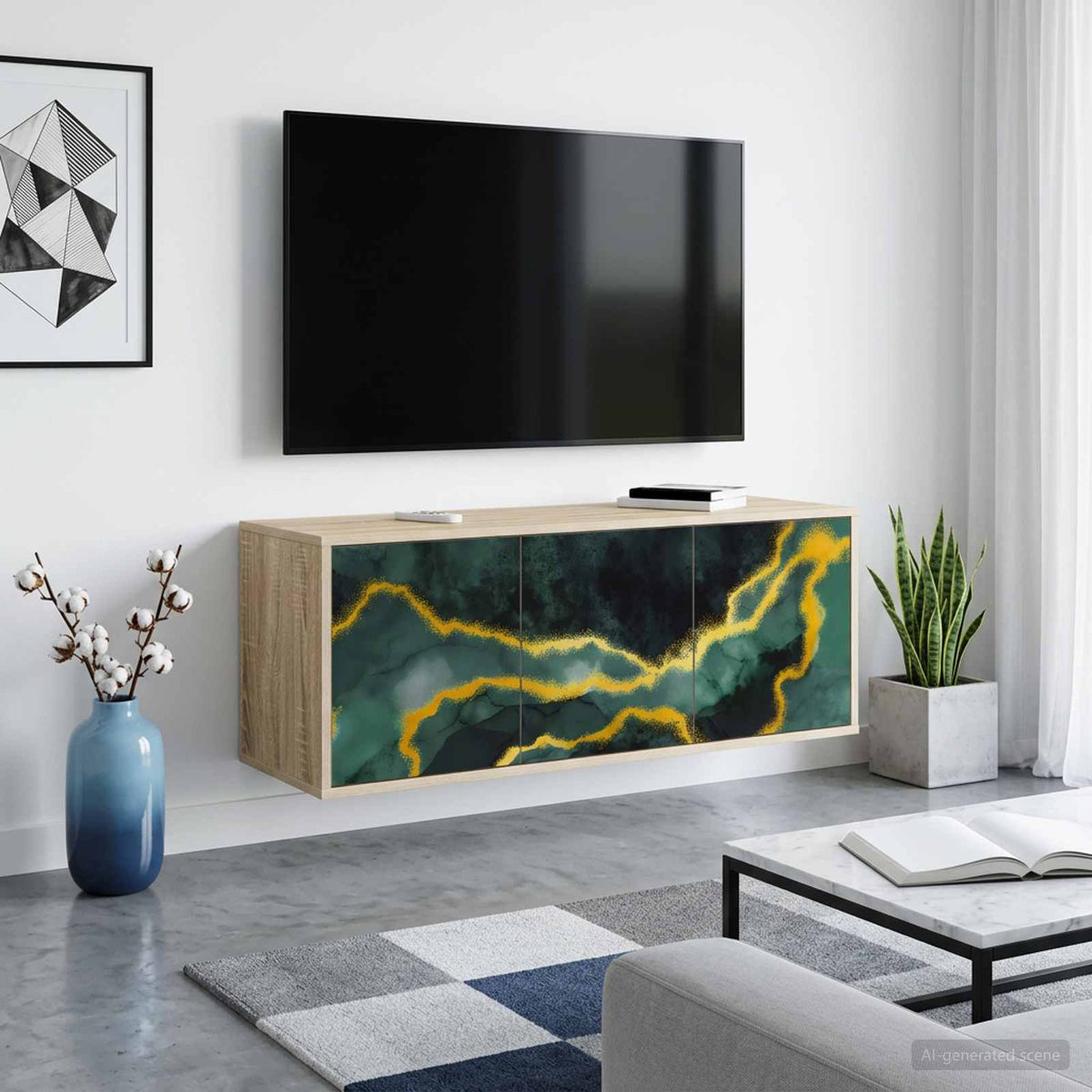 Nástěnná Tv Skříň Rhenen 102 X 33 X 40 Cm