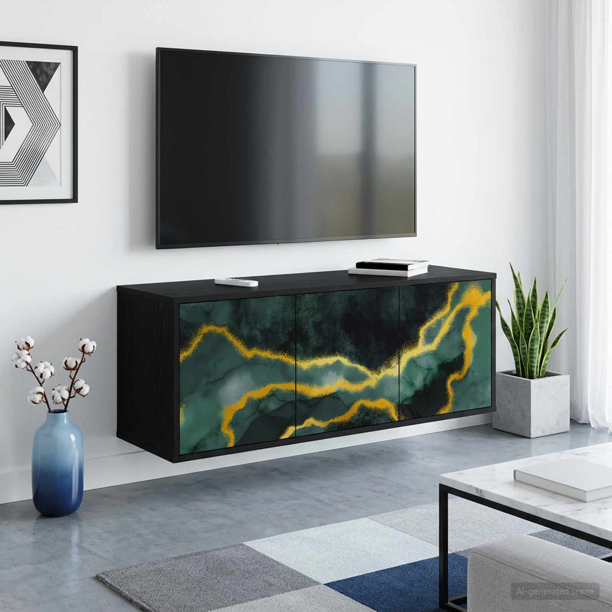 Nástěnná Tv Skříň Rhenen 102 X 33 X 40 Cm