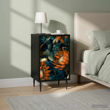 Noční Skříňka Lochem Černý Dub 36 X 33 X 61 Cm Kompozitní Dřevo