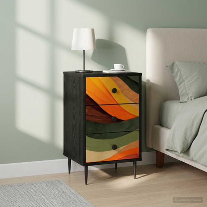 Noční Skříňka Lochem Černý Dub 36 X 33 X 61 Cm Kompozitní Dřevo