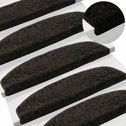 Samolepicí Schodové Rohože 15 Ks 80 X 24,5 X 3,5 Cm Antracitová