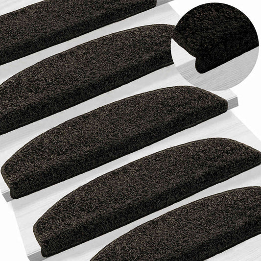 Samolepicí Schodové Rohože 15 Ks 80 X 24,5 X 3,5 Cm Antracitová