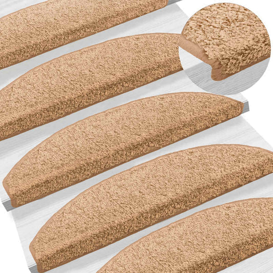 Samolepicí Schodové Rohože 15 Ks 80 X 24,5 X 3,5 Cm Béžová